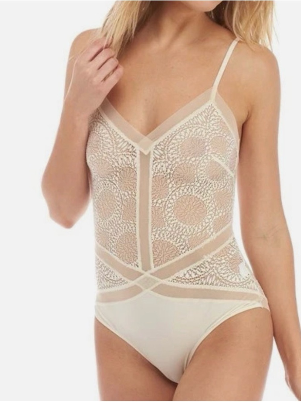 NWT! Calvin Klein Bridal Sheer & Lace Bodysuit
